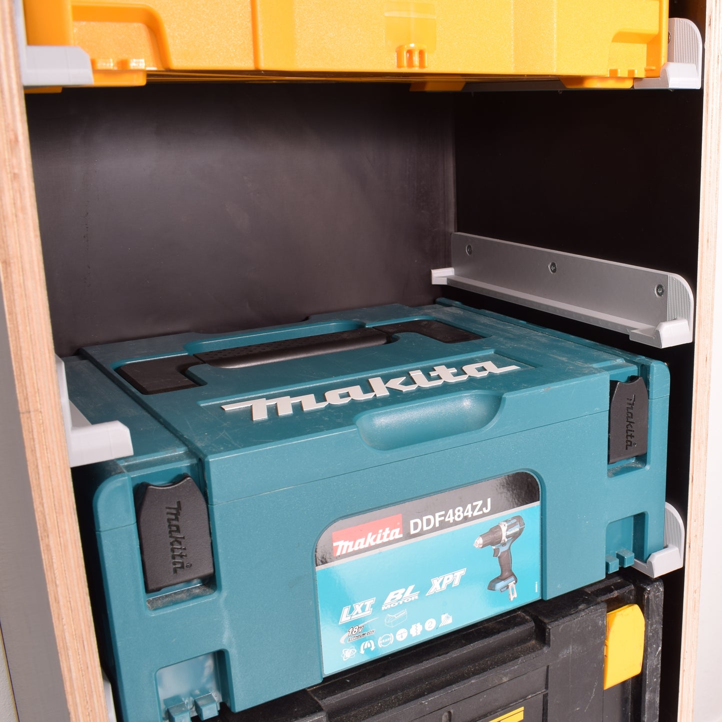 Rails geschikt voor Festool, Makita, Hikoki, Mirka systainers